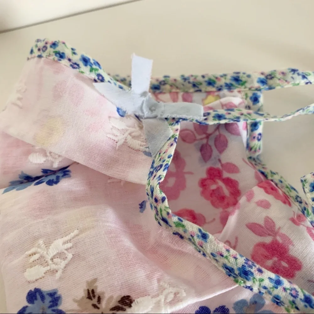 LoveShackFancy embroidered face mask ditsy floral